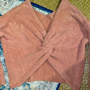 Blush Crisscross Sweater